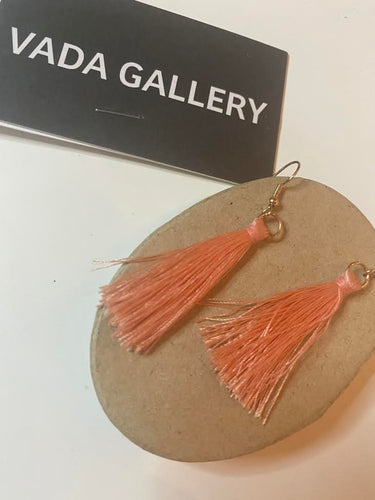 Pink Tassel Earrings