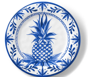 Blue Pineapple Bamboo Salad Plate