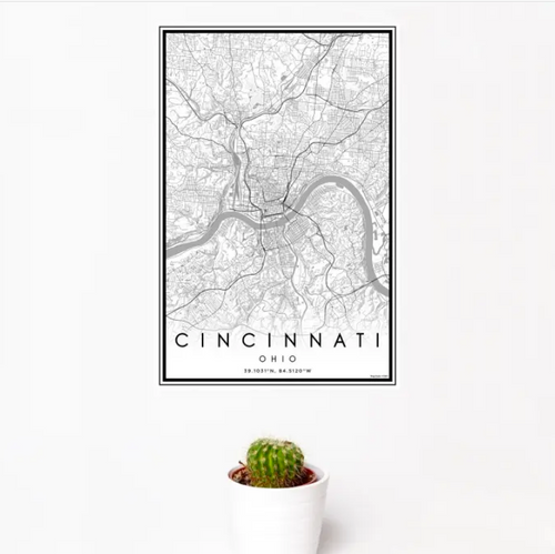 Cincinnati Classic Map Print