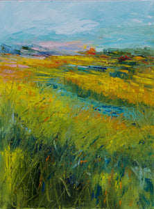 Trish Weeks, Field Fresh 9x12 framed oil on canvas